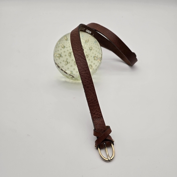 British Belt Company Leather Brass 27 28 29 30 32 Womens Brown - Picture 2 of 9